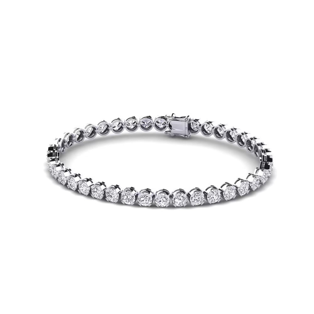 Moissanite Round Cut Women's Bracelet For Anniversary Gift