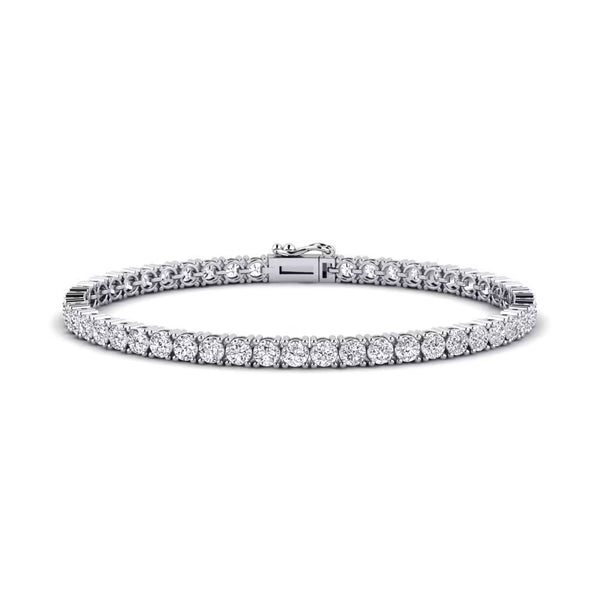 Round Cut Moissanite Pave Set Bracelet For Women