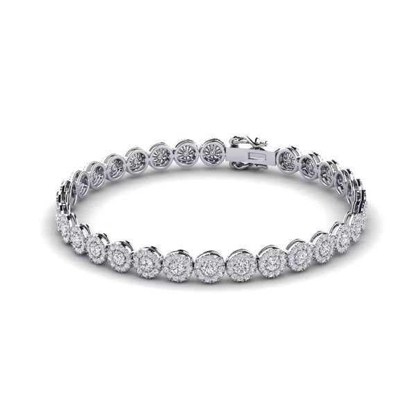Round Cut Moissanite Classic Bracelet For Women