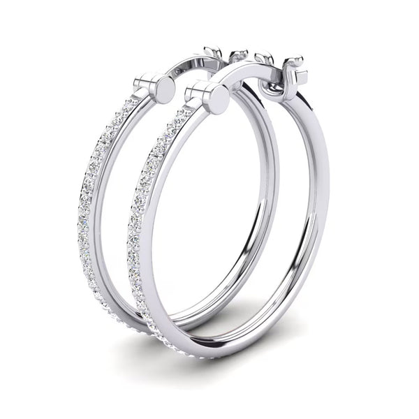 VVS1 Moissanite Round Cut Hoop Earrings For Women