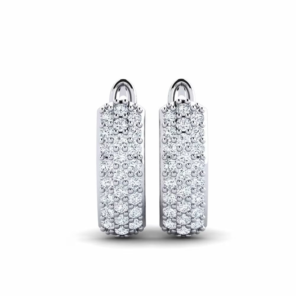 Round Cut VVS1 Moissanite Hoop Earrings For Women's