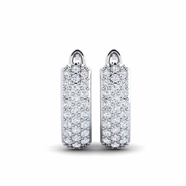 Round Cut VVS1 Moissanite Hoop Earrings For Women's