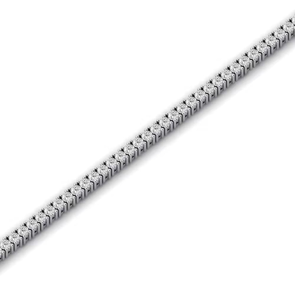 Moissanite Round Cut Tennis Women Bracelet For Anniversary Gift