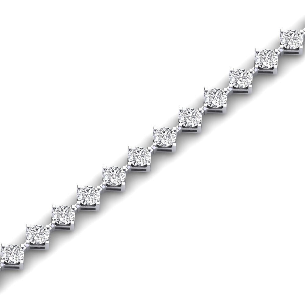 Round Brilliant Cut Moissanite Women's Bracelet