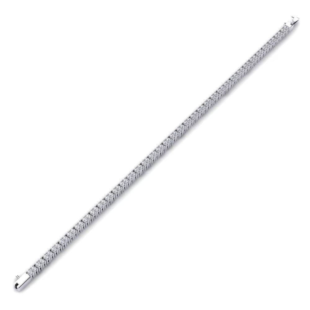 Women's Wear Round Cut Moissanite Tennis Bracelet