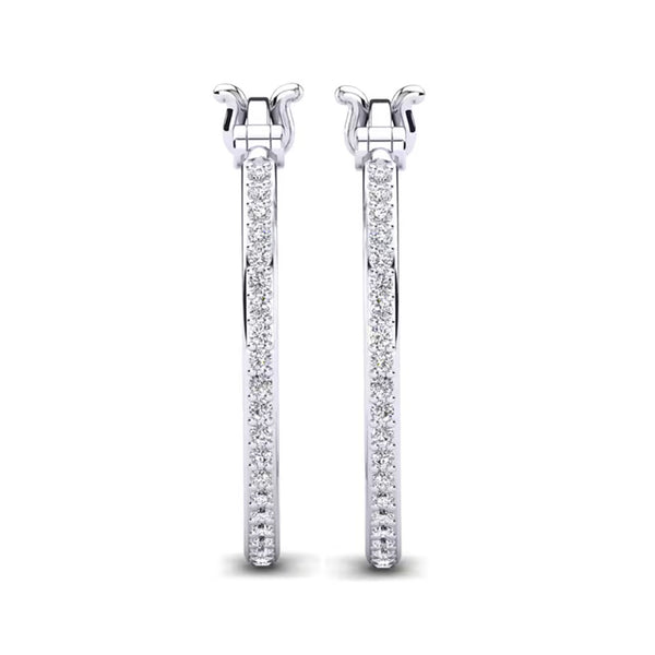 VVS1 Moissanite Round Cut Hoop Earrings For Women