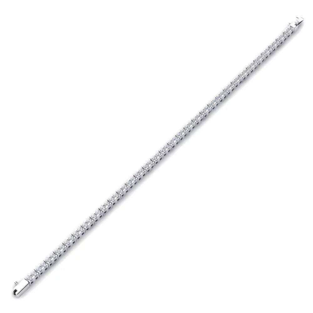 Colorless Moissanite Round Cut  Bracelet For Women's