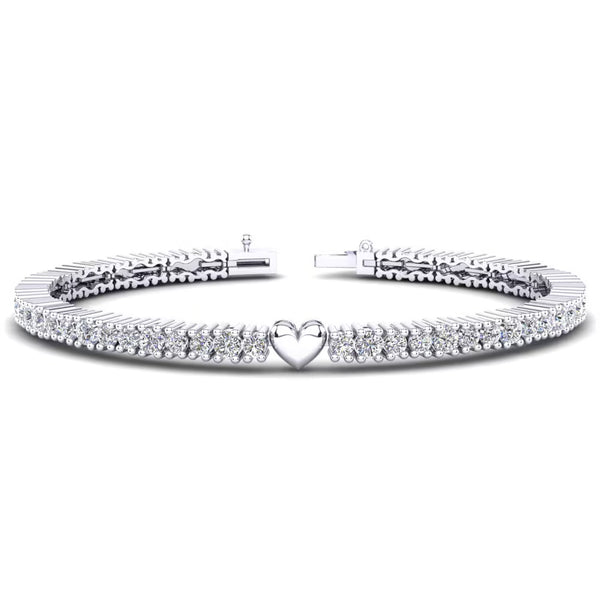 Women's Wear Round Cut Moissanite Bracelet