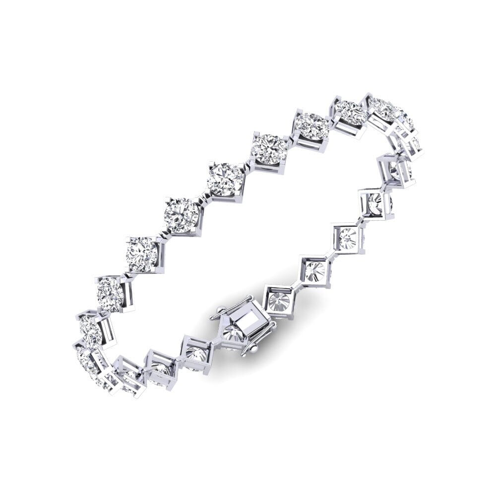 Round Brilliant Cut Moissanite Women's Bracelet
