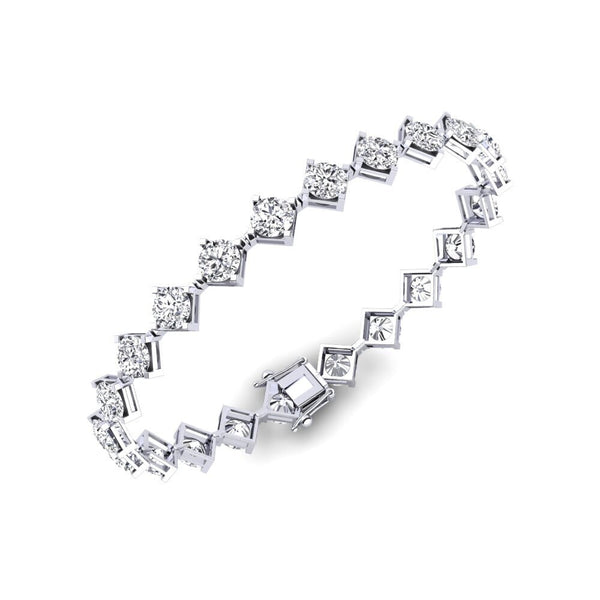Round Brilliant Cut Moissanite Women's Bracelet