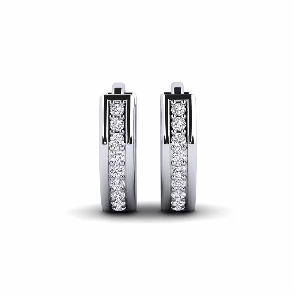 Women's Wear Round Cut Moissanite Hoop Earrings