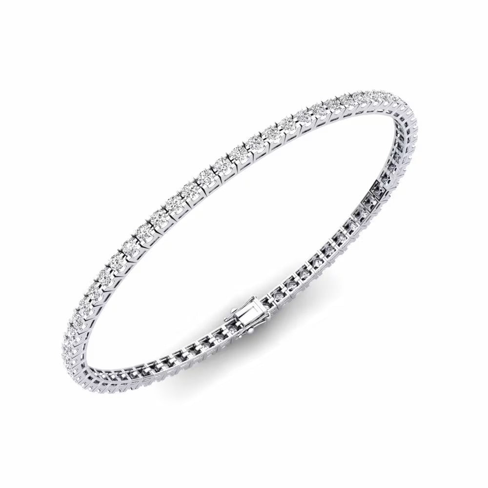 Round Cut Moissanite  Women's Tennis Bracelet