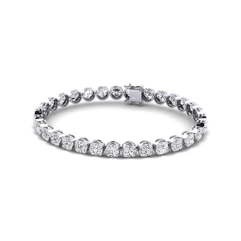 Round Cut Moissanite Tennis Bracelet For Women