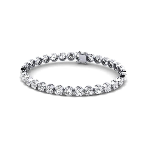 Round Cut Moissanite Tennis Bracelet For Women