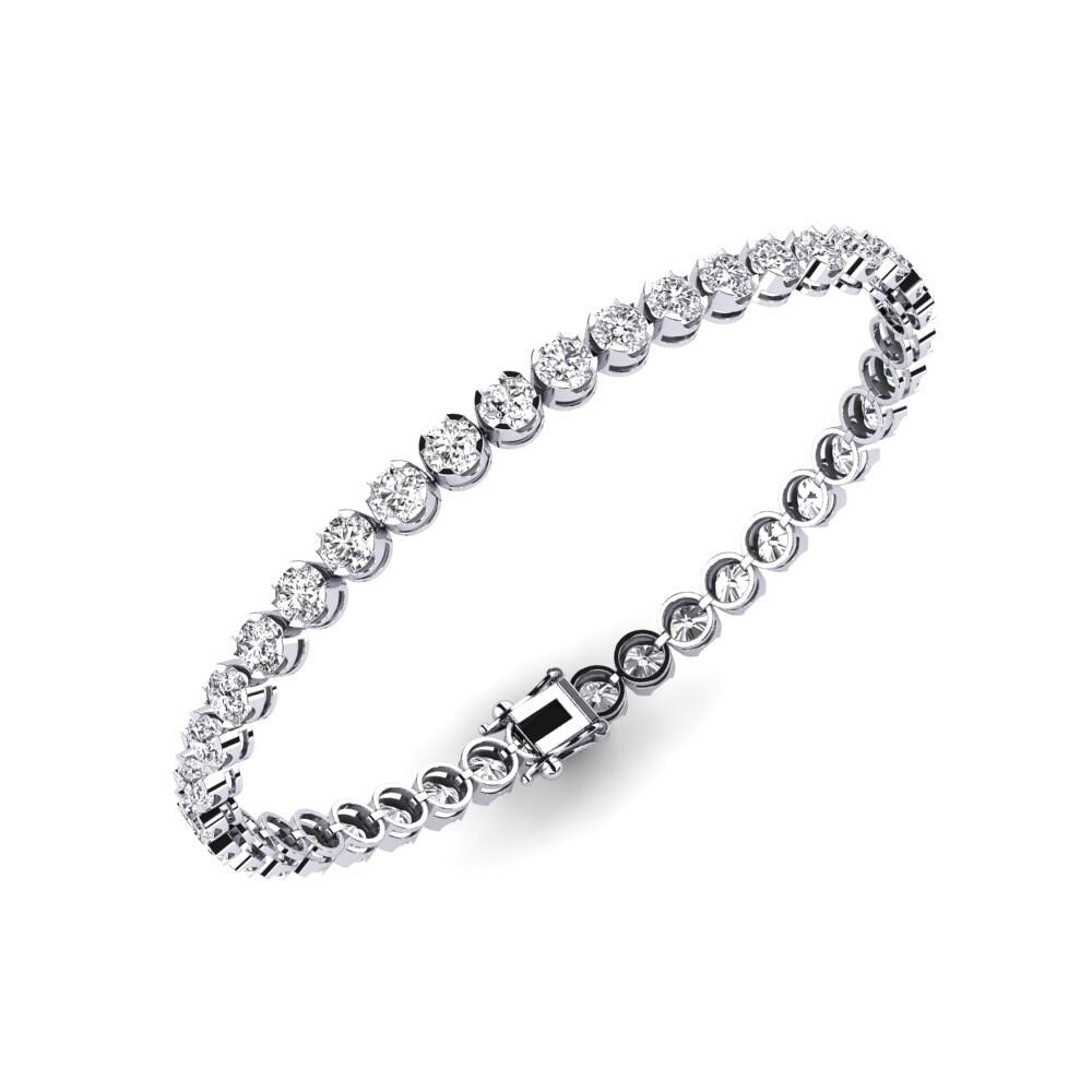 Moissanite Round Cut Women's Bracelet For Anniversary Gift