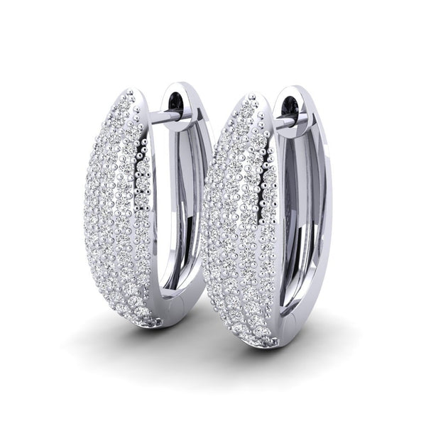 Round Cut Moissanite Classic Hoop Earrings