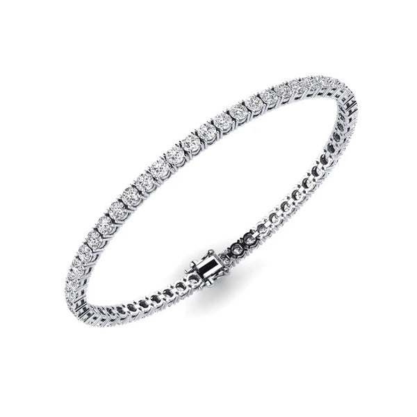 Round Brilliant Cut Moissanite Pave Set Bracelet