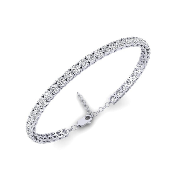 Moissanite Round Cut Pave Set Women's Bracelet For Birthday Gift