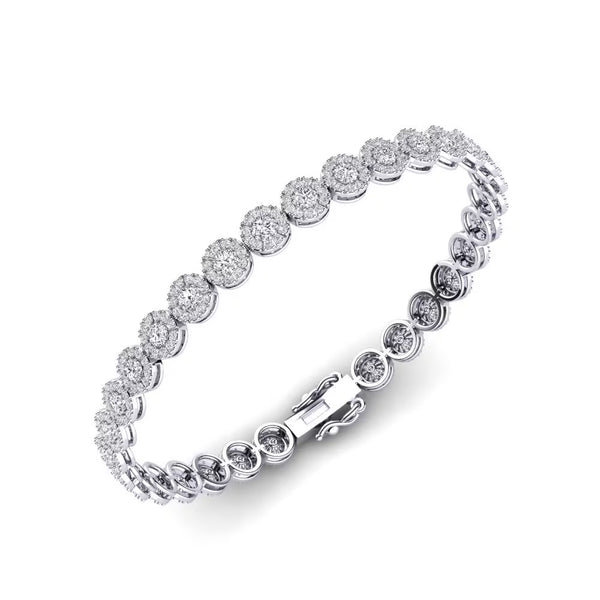 Round Cut Moissanite Classic Bracelet For Women