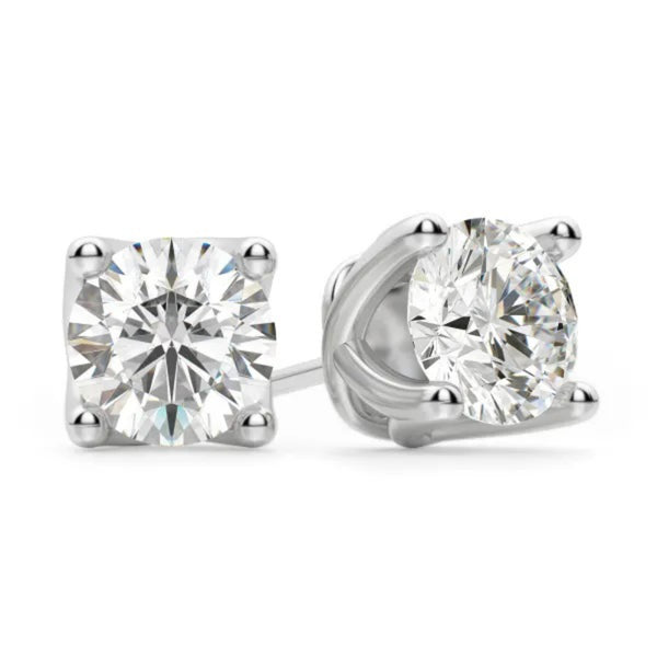 Round Cut Moissanite Earrings studs